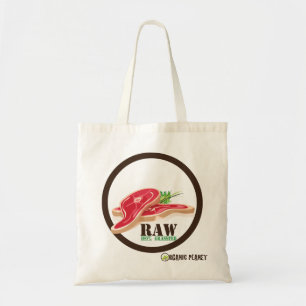 Raw Steak Organic Planet Reusable Canvas Bag