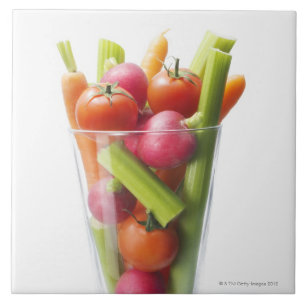 Raw vegetable shake tile