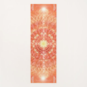 RAW Yoga Mat, Orange, Flower Mandala, Sun Mat