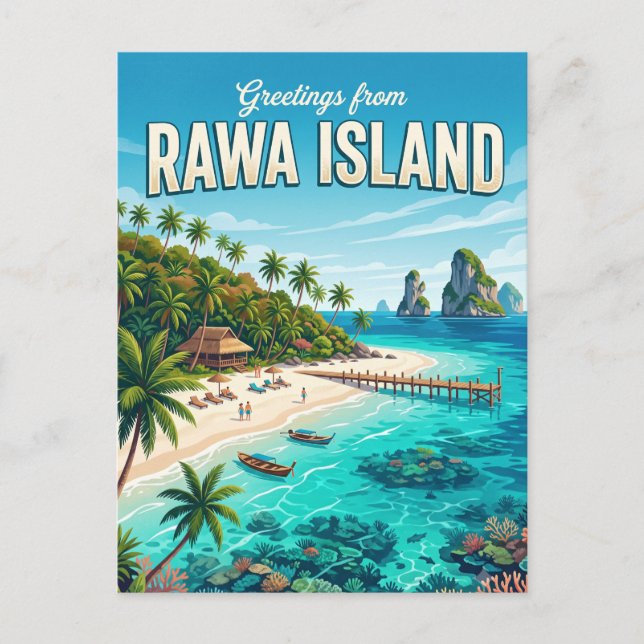 Rawa Island Malaysia Postcard (Front)