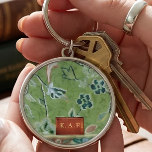 Rawdah Madinah Green Carpet Monogram Medallion Key Ring