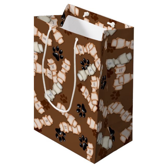 Rawhide Dog Bones-GIFT BAG M (Front Angled)