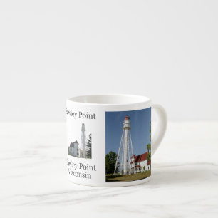 Rawley Point Lighthouse espresso mug