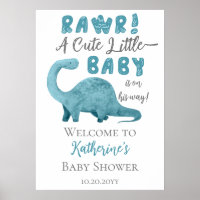 Rawr A Cute Little Baby Is On the Way Baby Shower