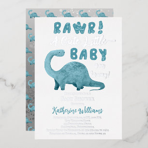 Rawr A Cute Little Baby On The Way Dinosaur Shower