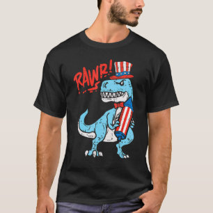 Rawr American 4th Of July Trex Cute Dinosaur Patr T-Shirt