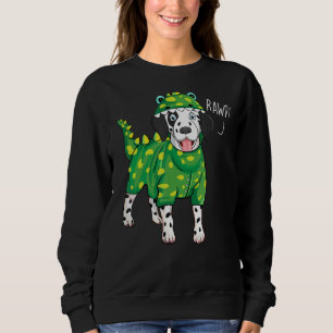 Rawr Dalmatian Dinosaur Costume Dog Sweatshirt