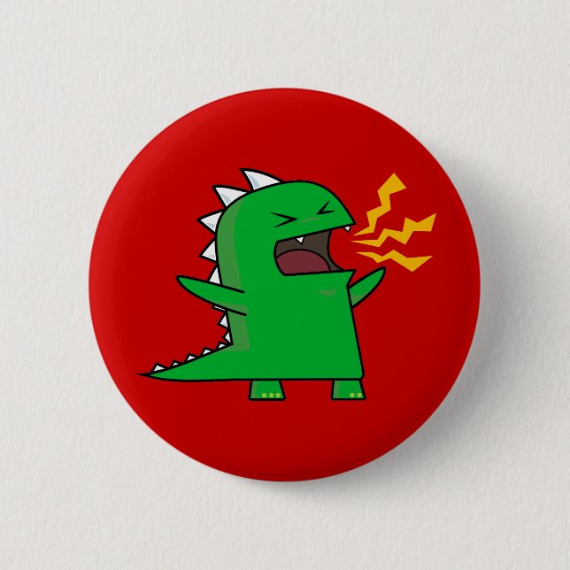 RAWR Dino - customisable! 6 Cm Round Badge (Front)