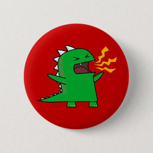 RAWR Dino - customisable! 6 Cm Round Badge