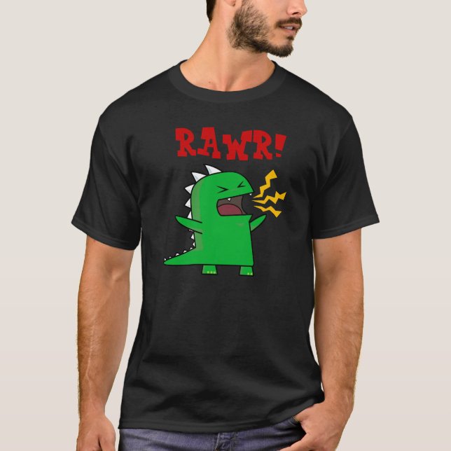 RAWR Dino - customisable! T-Shirt (Front)