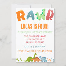 RAWR Dino Invitations