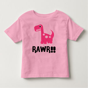 Rawr Dino Pink Toddler T-Shirt