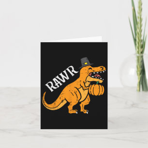 Rawr Dino Trex Pumpkin Thanksgiving Fall Toddler B Card