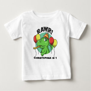 Rawr Dinosaur Birthday Baby T-Shirt