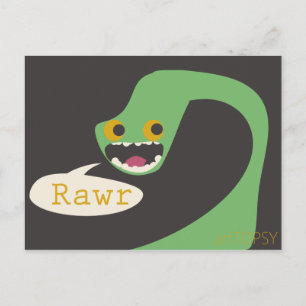 Rawr Dinosaur Postcard