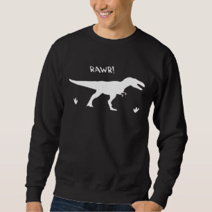 Rawr Dinosaur With Palm Tree - Easy Going Fashion Sweatshirt