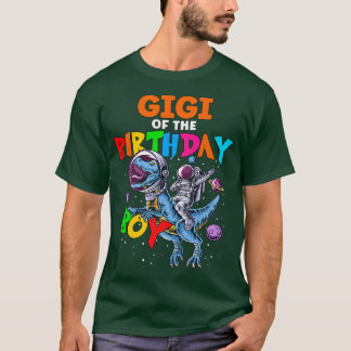 Rawr GiGi Of The Birthday Boy Astronaut Riding Din T-Shirt