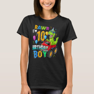 Rawr I M 10th Birthday Boy Dinosaur Rex 10 Years O T-Shirt