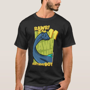 Rawr I'm 11 Birthday Boys 11th Birthday Dino Quae T-Shirt