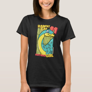 Rawr I'm 11 Birthday Girls 11th Birthday Dino Apat T-Shirt