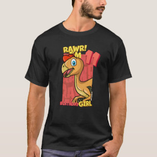 Rawr I'm 11 Birthday Girls 11th Birthday Dino Ovir T-Shirt
