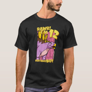 Rawr I'm 12 Birthday Boys 12th Birthday Dino Kentr T-Shirt