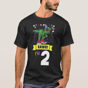 Rawr I'm 2 2nd Birthday Boy's Birthday T-Shirt