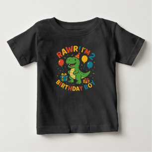 RAWR! I'm 2 – Cute Dinosaur Birthday Boy T-Shirt