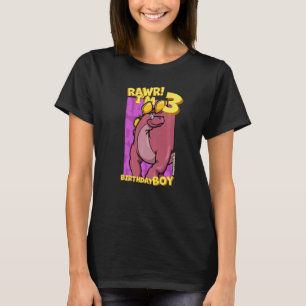 Rawr I'm 3 Birthday Boys 3rd Birthday Dino Wuerhos T-Shirt