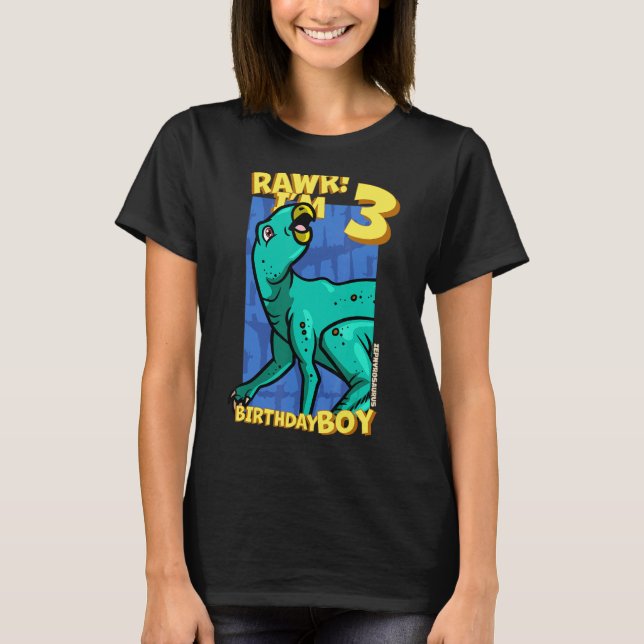 Rawr  I'm 3 Birthday Boys 3rd Birthday Dino Zephyr T-Shirt (Front)