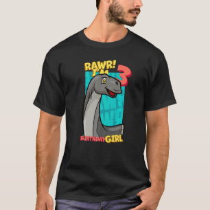 Rawr I'm 3 Birthday Girls 3rd Birthday Dino Jobari T-Shirt