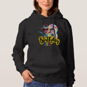 Rawr I'm 3 Cute Kids I Am 3 Boy Dinosaur Birthday Hoodie