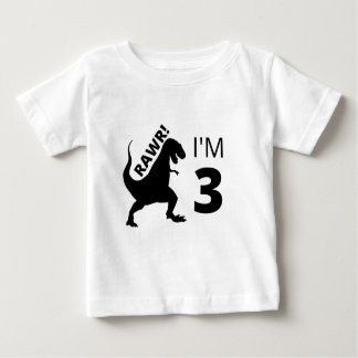 Rawr! I'm 3 t-shirt dinosaur