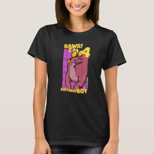 Rawr I'm 4 Birthday Boys 4th Birthday Dino Wuerhos T-Shirt
