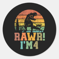 Rawr Im 4 Dinosaur T Rex 4 Year Old