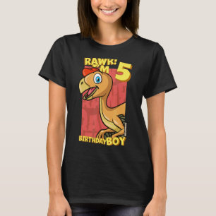 Rawr I'm 5 Birthday Boys 5th Birthday Dino Ovirap T-Shirt