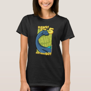 Rawr I'm 5 Birthday Boys 5th Birthday Dino Quaesit T-Shirt