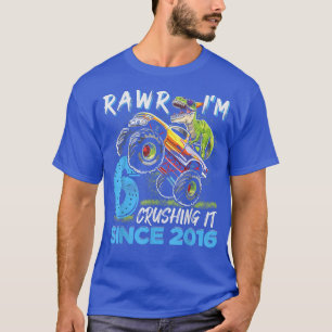 Rawr I'm 6 Monster Truck Dinosaur 6th Birthday Par T-Shirt