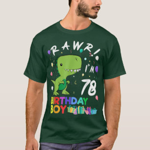 Rawr I'm 78 Cute Dinosaur Birthday Gift T-Shirt