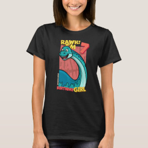 Rawr I'm 7 Birthday Girls 7th Birthday Dino Bronto T-Shirt