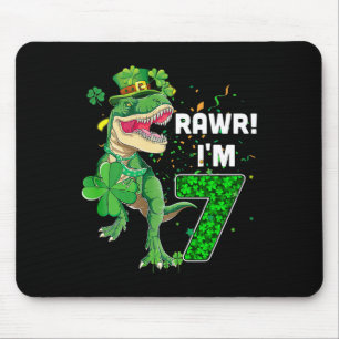 Rawr I'm 7 Birthday Years Old 2015 T Rex Dinosaur  Mouse Pad