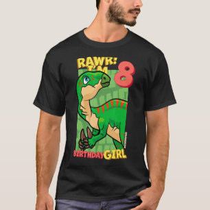 Rawr  I'm 8 Birthday Girls 8th Birthday Dino Iguan T-Shirt