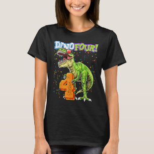 Rawr I'm a Dinofour T Rex Dinosaur 4th Birthday Pa T-Shirt
