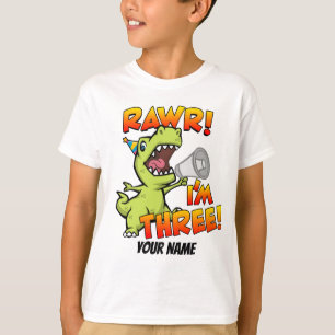 Rawr I'm Three Dinosaur T-Shirt