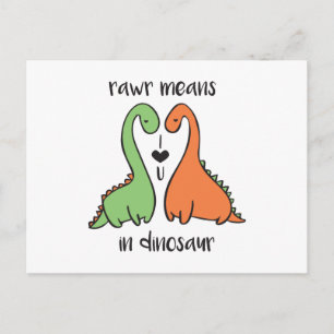 Rawr In Dinosaur Postcard