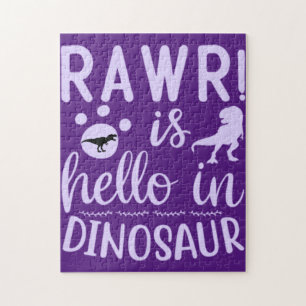 Rawr! Is Hello In Dinosaur Jigsaw Puzzle