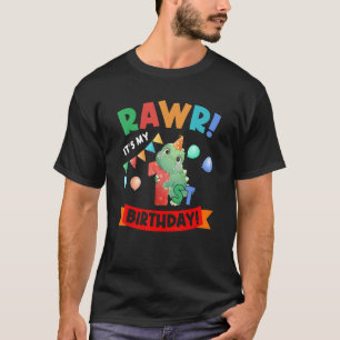 Rawr It's My 1st Birthday 1st Birthday Birthday Ki T-Shirt