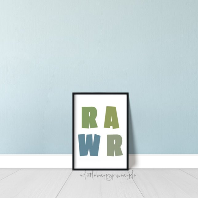 RAWR Kids Room Dinosaur Wall Art (Creator Uploaded)