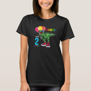 Rawr Level 2 Accepted 2nd Birthday Boy's Birthday T-Shirt