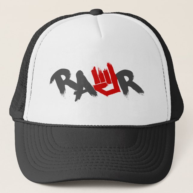 Rawr Logo - Emo, goth, alternative, rock, grunge Trucker Hat (Front)